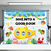 Lofaris Dive Into A Good Book Wooden Back To School Backdrop